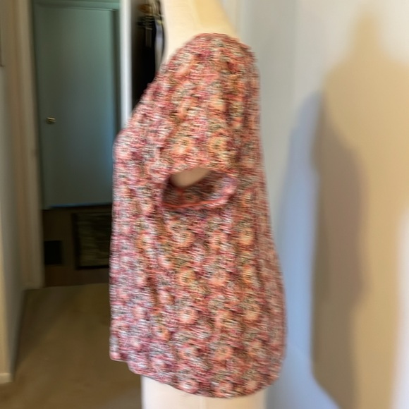 Faded Glory brand casual print top. Size XL (16-18). Pink/white/ purple. - Picture 2 of 6